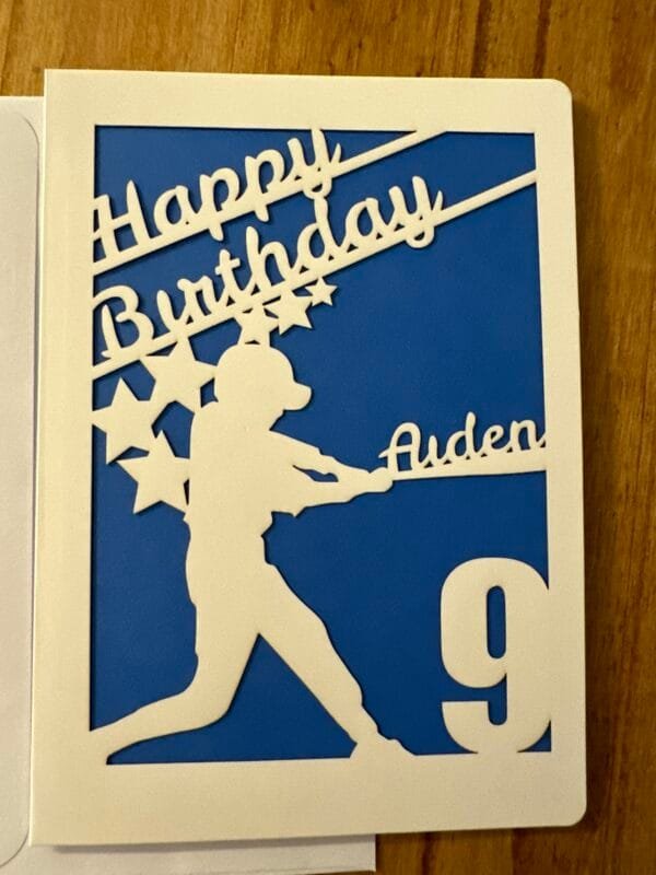 Baseball Themed Birthday Card