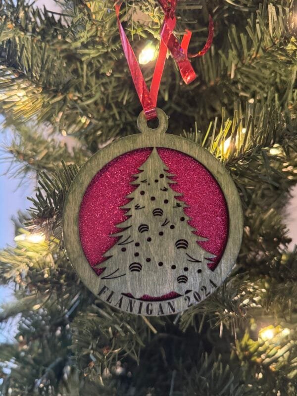 Personalized Round Christmas Tree Ornament